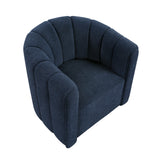 Delaney Blue Boucle Swivel Chair with Ottoman by Homelegance at Eve Furniture