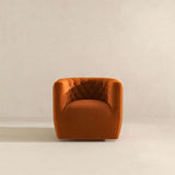 Delaney Burnt Orange Velvet Swivel Chair by Ashcroft Furniture at Eve Furniture