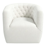 Delaney Cream Boucle Swivel Chair by Ashcroft Furniture at Eve Furniture
