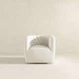 Delaney Cream Boucle Swivel Chair by Ashcroft Furniture at Eve Furniture