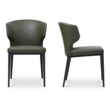 Delaney Dark Green Dining Chair (Set of 2) by Moe's Home at Eve Furniture