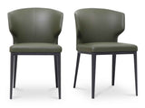 Delaney Dark Green Dining Chair (Set of 2) by Moe's Home at Eve Furniture
