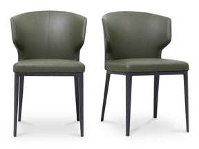 Delaney Dark Green Dining Chair (Set of 2) by Moe's Home at Eve Furniture