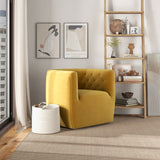 Delaney Gold Velvet Swivel Chair by Ashcroft Furniture at Eve Furniture