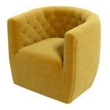 Delaney Gold Velvet Swivel Chair by Ashcroft Furniture at Eve Furniture