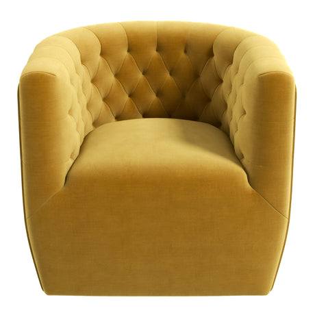 Delaney Gold Velvet Swivel Chair by Ashcroft Furniture at Eve Furniture