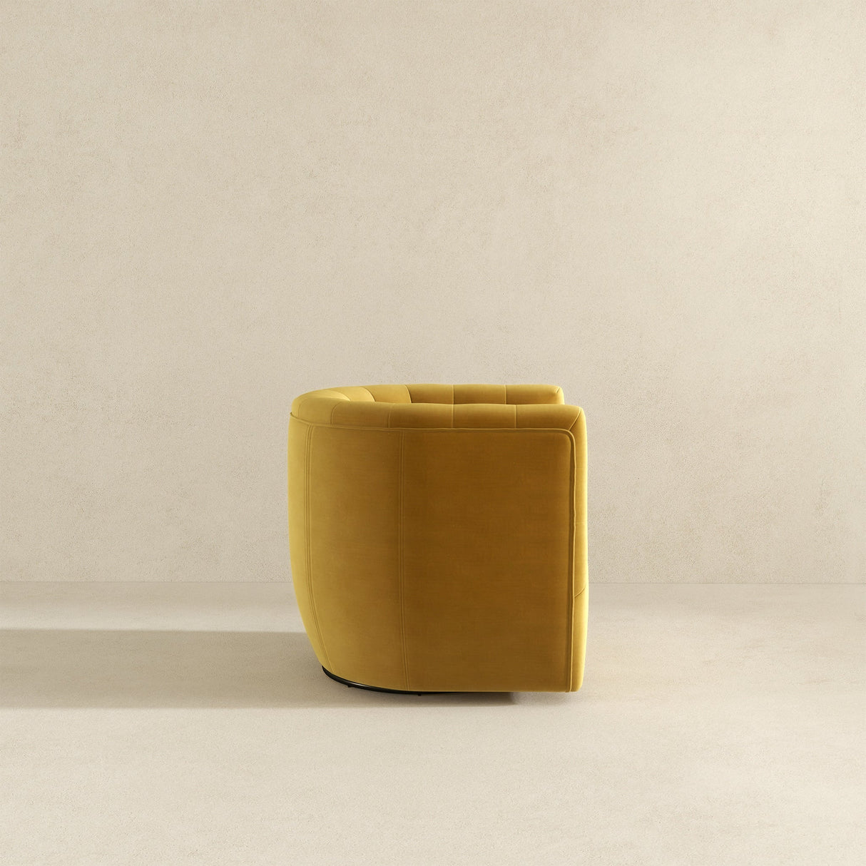 Delaney Gold Velvet Swivel Chair by Ashcroft Furniture at Eve Furniture