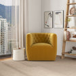Delaney Gold Velvet Swivel Chair by Ashcroft Furniture at Eve Furniture