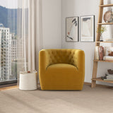 Delaney Gold Velvet Swivel Chair by Ashcroft Furniture at Eve Furniture