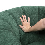 Delaney Green Boucle Swivel Chair with Ottoman by Homelegance at Eve Furniture