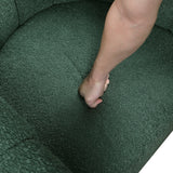 Delaney Green Boucle Swivel Chair with Ottoman by Homelegance at Eve Furniture