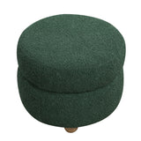 Delaney Green Boucle Swivel Chair with Ottoman by Homelegance at Eve Furniture