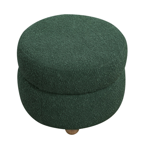 Delaney Green Boucle Swivel Chair with Ottoman by Homelegance at Eve Furniture