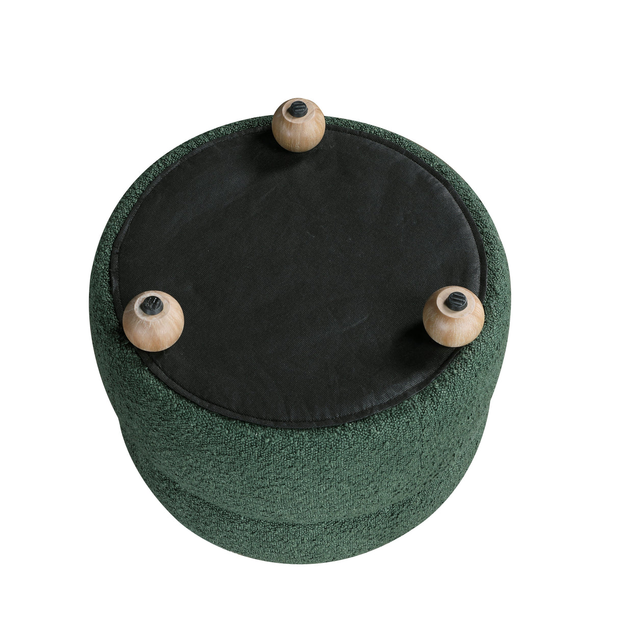 Delaney Green Boucle Swivel Chair with Ottoman by Homelegance at Eve Furniture