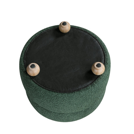 Delaney Green Boucle Swivel Chair with Ottoman by Homelegance at Eve Furniture