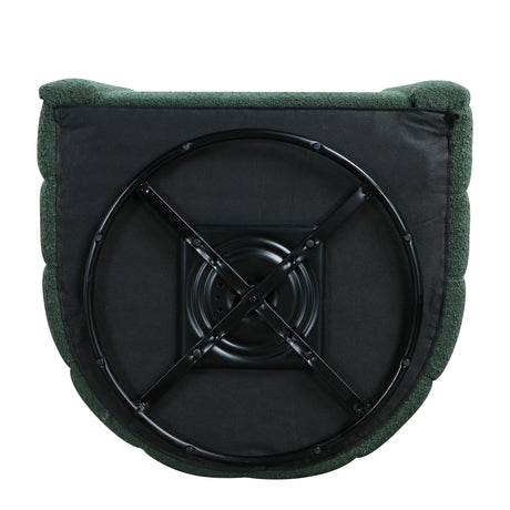 Delaney Green Boucle Swivel Chair with Ottoman by Homelegance at Eve Furniture