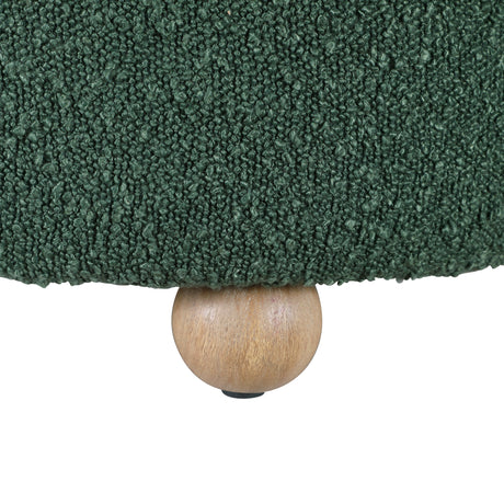 Delaney Green Boucle Swivel Chair with Ottoman by Homelegance at Eve Furniture