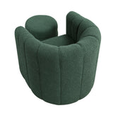 Delaney Green Boucle Swivel Chair with Ottoman by Homelegance at Eve Furniture