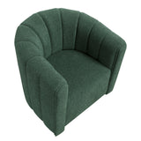 Delaney Green Boucle Swivel Chair with Ottoman by Homelegance at Eve Furniture