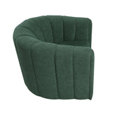 Delaney Green Boucle Swivel Chair with Ottoman by Homelegance at Eve Furniture