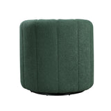 Delaney Green Boucle Swivel Chair with Ottoman by Homelegance at Eve Furniture