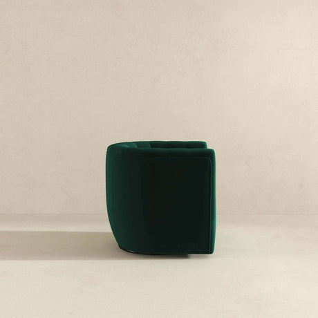 Delaney Green Velvet Swivel Chair by Ashcroft Furniture at Eve Furniture