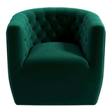 Delaney Green Velvet Swivel Chair by Ashcroft Furniture at Eve Furniture