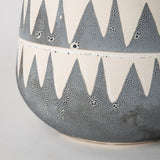 Delaney Large Gray Patterned Ceramic Vase by Mercana at Eve Furniture