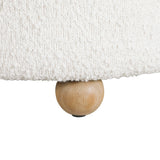 Delaney White Boucle Swivel Chair with Ottoman by Homelegance at Eve Furniture