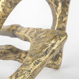 Delaunay I (Large) 10L X9W Gold Hammered Metal Interlinked Patterned by Mercana at Eve Furniture