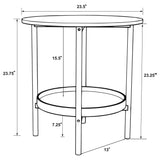 Delfin Brown 2-Piece Round Coffee and End Table Set by Coaster at Eve Furniture
