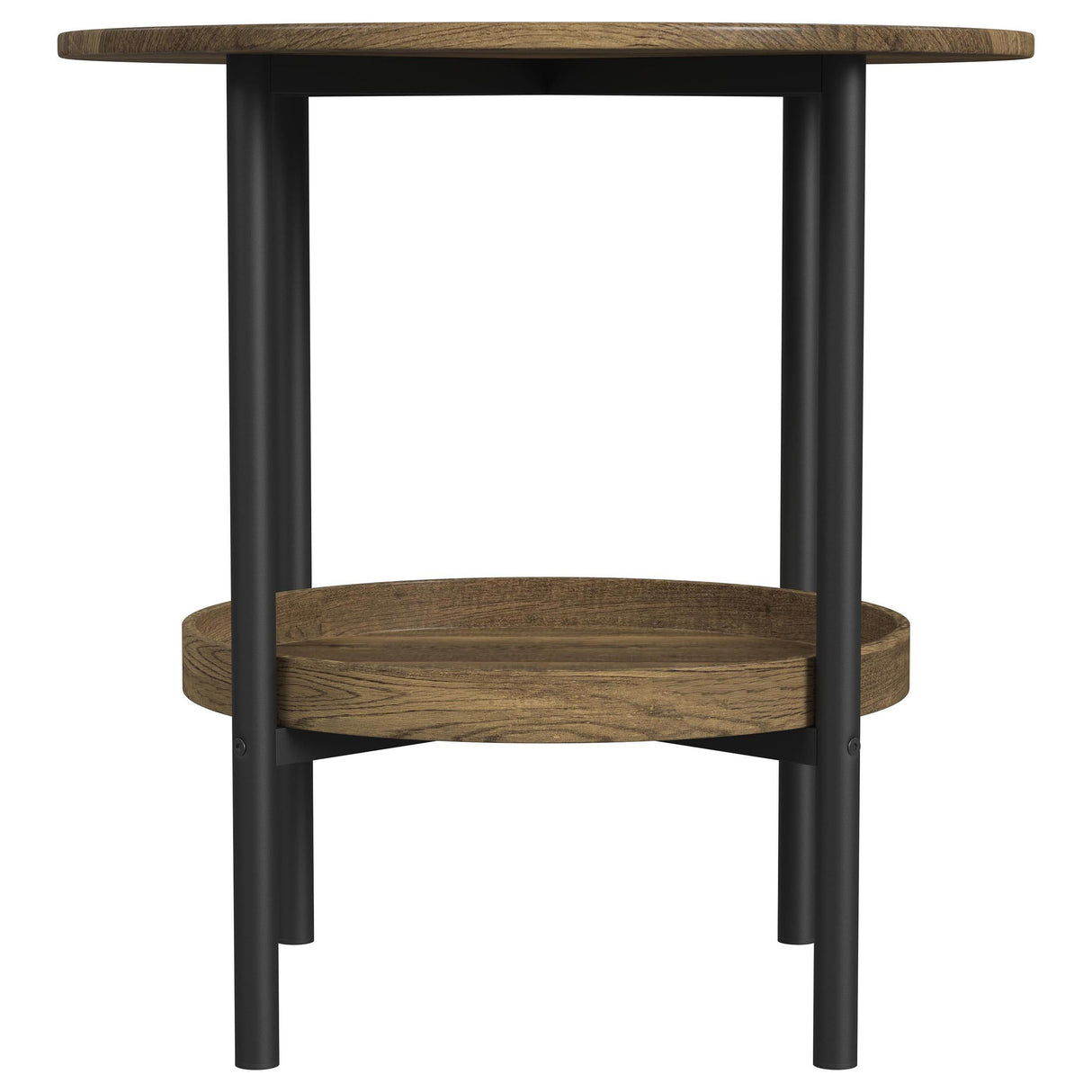 Delfin Brown 2-Piece Round Coffee and End Table Set by Coaster at Eve Furniture