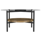 Delfin Brown 2-Piece Round Coffee and End Table Set by Coaster at Eve Furniture