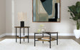 Delfin Brown 2-Piece Round Coffee and End Table Set by Coaster at Eve Furniture