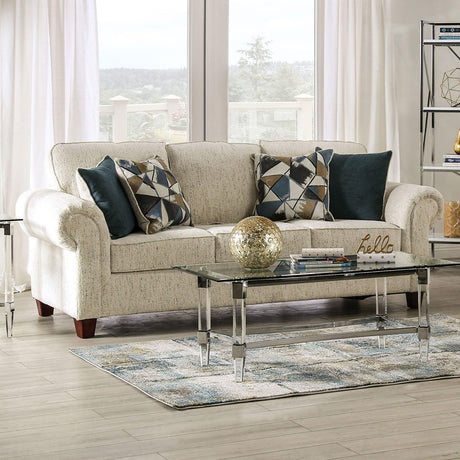 Delgada Beige Sofa by Furniture of America at Eve Furniture