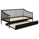 Delgado Black Windsor Twin Wood Daybed with Trundle