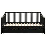 Delgado Black Windsor Twin Wood Daybed with Trundle