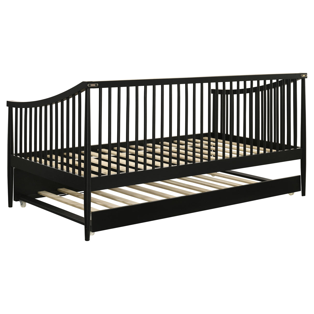 Delgado Black Windsor Twin Wood Daybed with Trundle