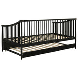 Delgado Black Windsor Twin Wood Daybed with Trundle