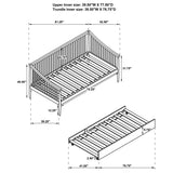 Delgado Black Windsor Twin Wood Daybed with Trundle