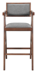 Delhi Gray & Walnut Barstool (Set of 2) by Zuomod at Eve Furniture