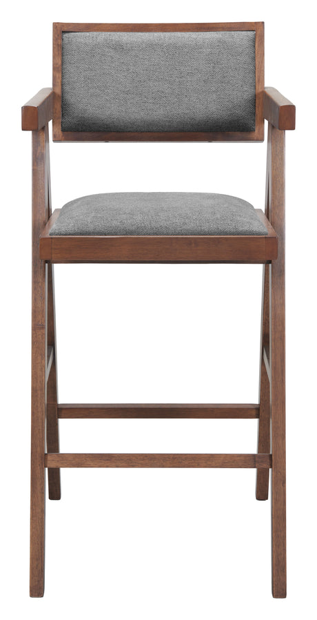 Delhi Gray & Walnut Barstool (Set of 2) by Zuomod at Eve Furniture