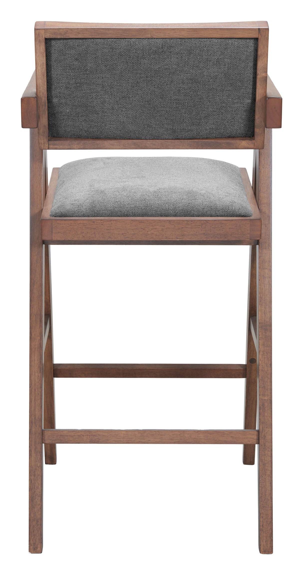 Delhi Gray & Walnut Barstool (Set of 2) by Zuomod at Eve Furniture