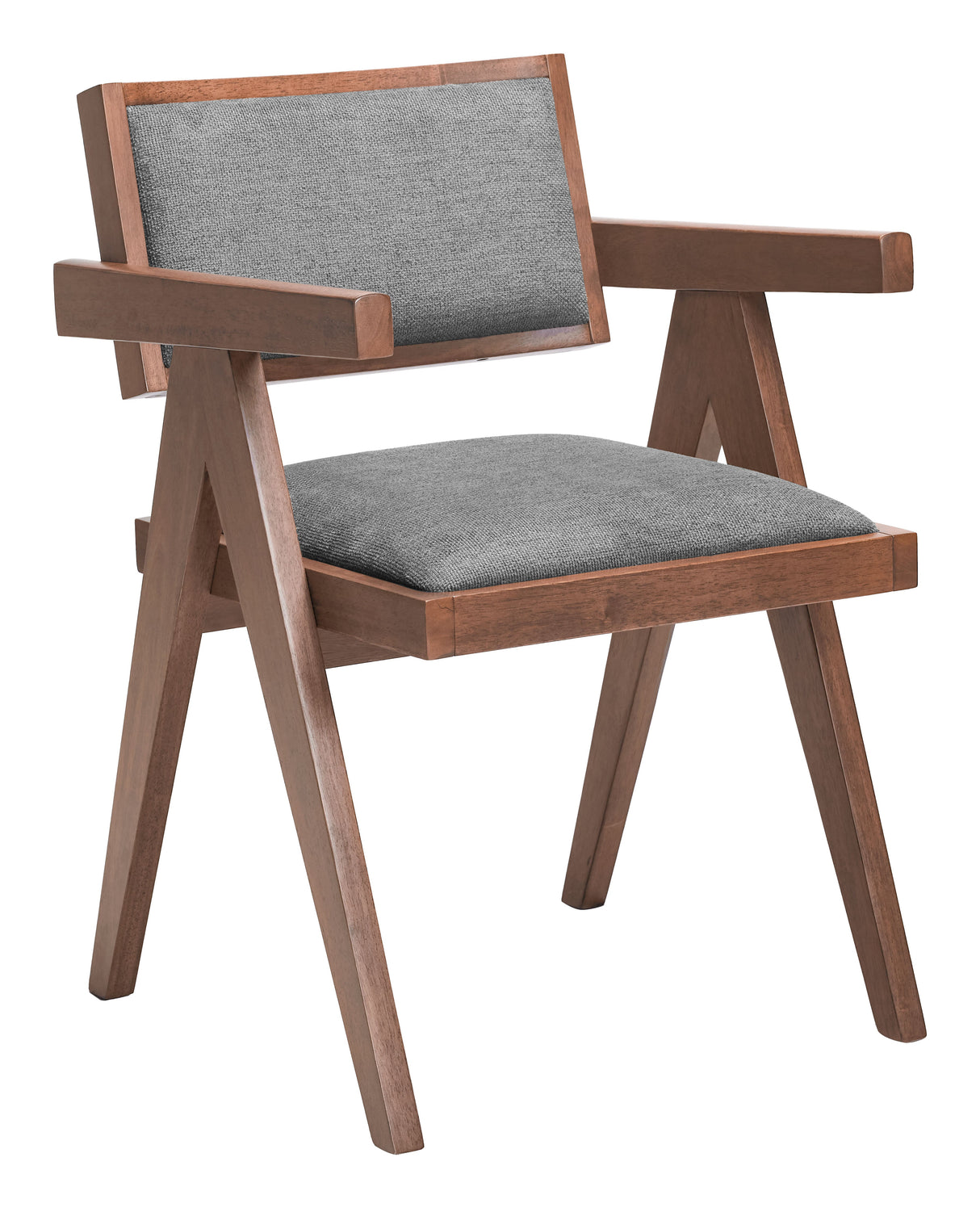 Delhi Gray & Walnut Dining Chair (Set of 2) by Zuomod at Eve Furniture