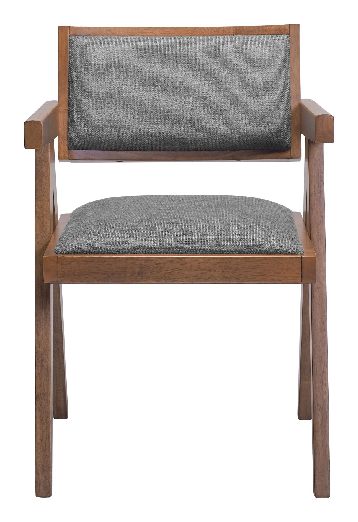 Delhi Gray & Walnut Dining Chair (Set of 2) by Zuomod at Eve Furniture