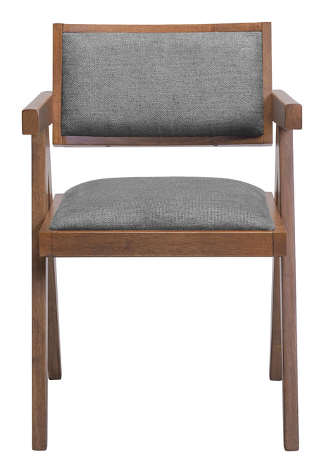 Delhi Gray & Walnut Dining Chair (Set of 2) by Zuomod at Eve Furniture