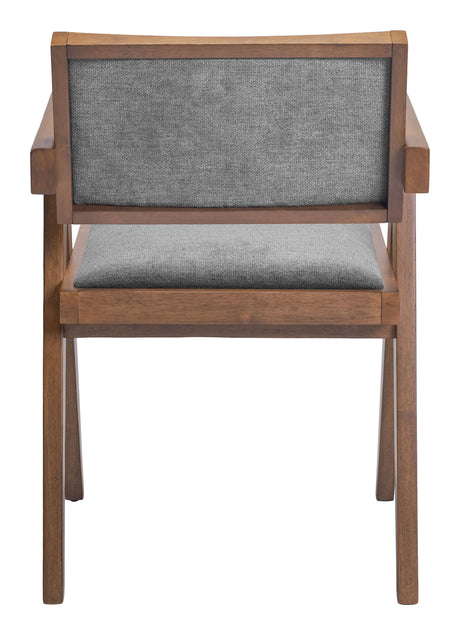 Delhi Gray & Walnut Dining Chair (Set of 2) by Zuomod at Eve Furniture