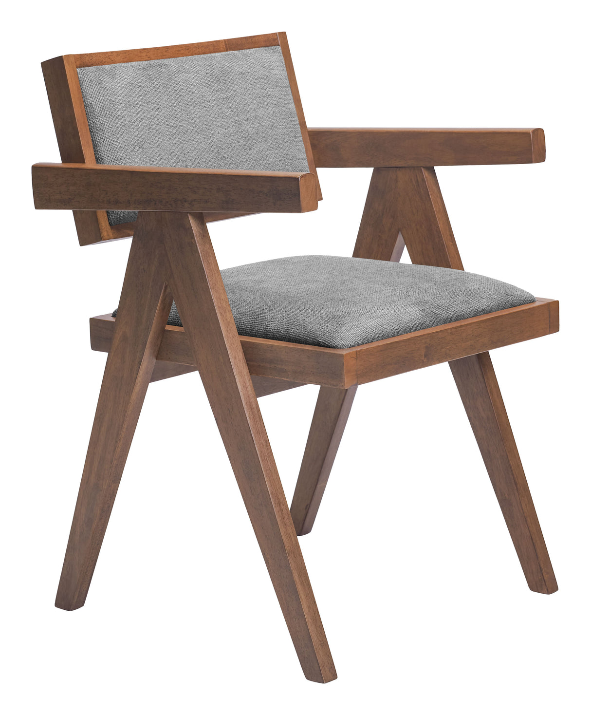 Delhi Gray & Walnut Dining Chair (Set of 2) by Zuomod at Eve Furniture