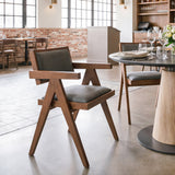 Delhi Gray & Walnut Dining Chair (Set of 2) by Zuomod at Eve Furniture