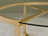 Delia Clear and Gold 2-Piece Round Nesting Table by Coaster at Eve Furniture